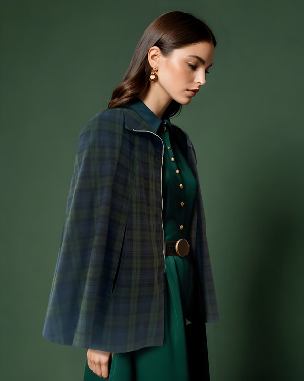 Plaid Cape | Greensleeves