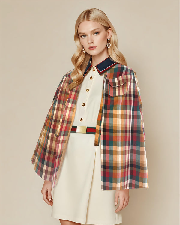 Plaid Cape | Autumn Leaves