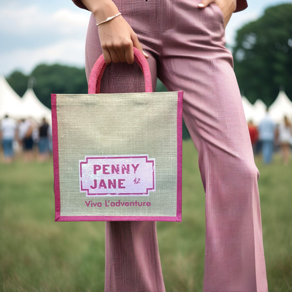 Strawberries and Cream Jute bag
